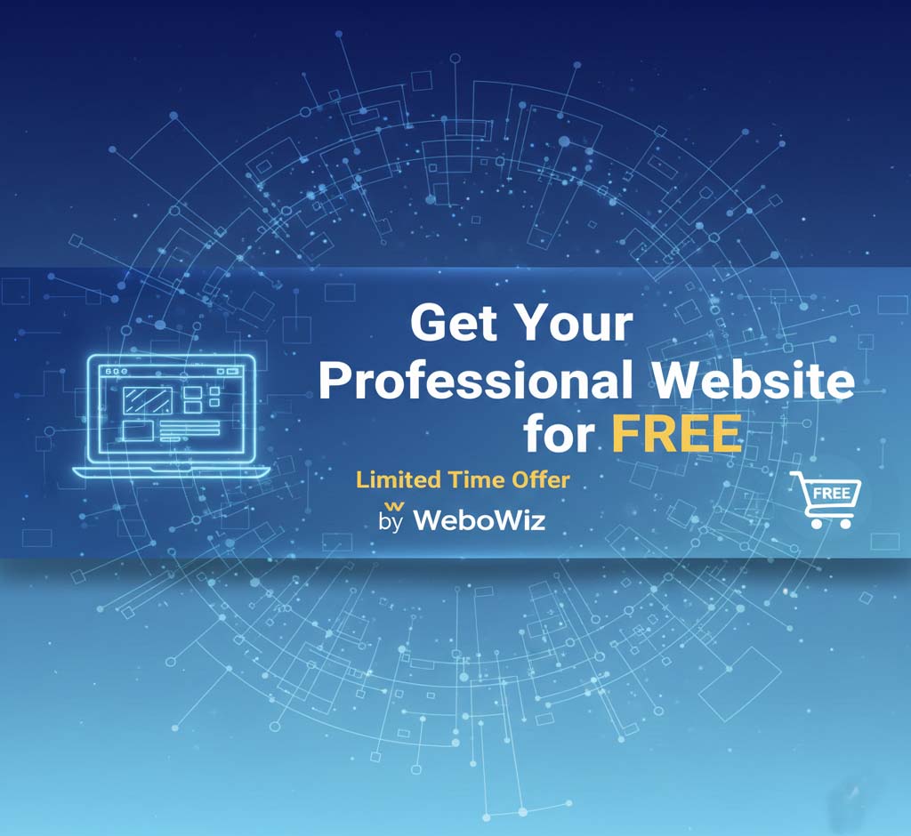 Get Your Professional Website for FREE — Limited Time Offer by WeboWiz
